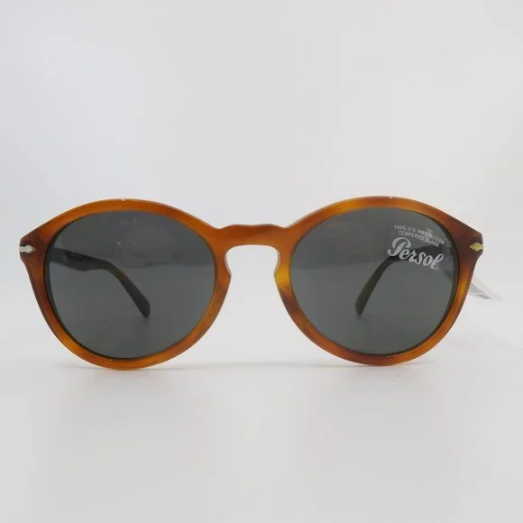 Persol PO3237-S 96/R5 52 TERRA DI SIENA Tortoise/Grey Tempered Glass Sunglasses - Picture 2 of 7